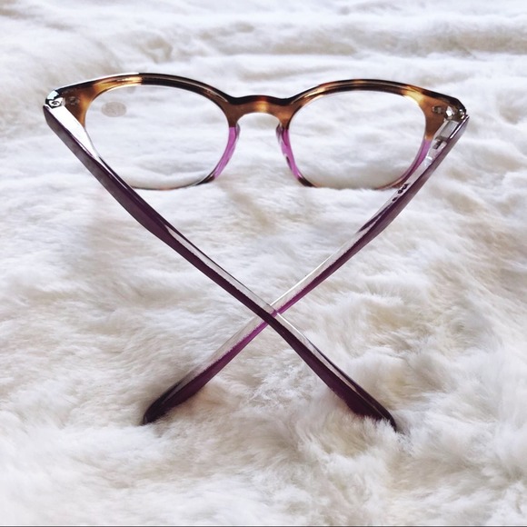 Lexi Purple & Brown Round Rim Reader Glasses - Picture 5 of 11